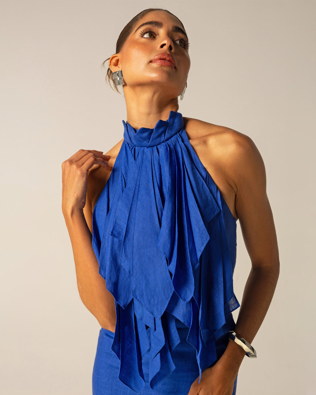 Hojas de Amor Crop Top - Blue