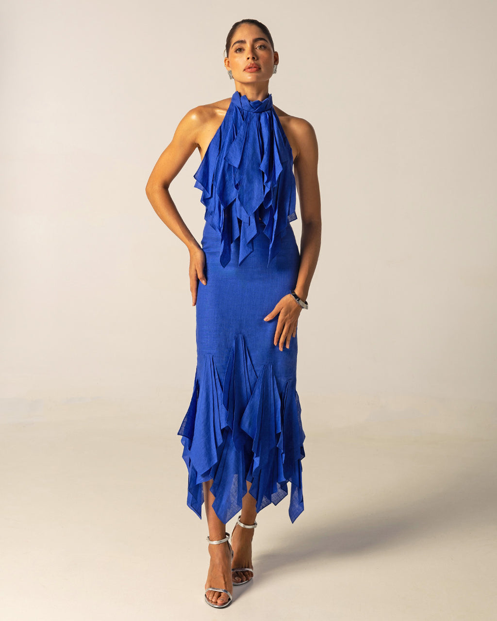 Hojas de Amor Crop Top - Blue